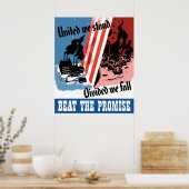 Vereint stehen wir, geteilt fallen wir — W2 Poster (Küche)