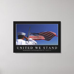 Vereint stehen wir: Inspiration Zitat Leinwanddruck