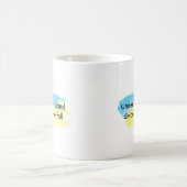 Vereint stehen wir Zitat gelb blau Ukraine Kaffeetasse (Mittel)