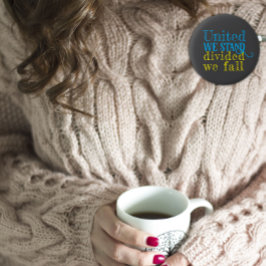 Vereint steht Ukraine motivierend Sprichwort Button