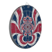 Vereinte Farben: Farbenfrohe globale Muster Dartscheibe (Vorderseite Links)