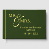 Vereinte Namen Datum Jahr Gold Gästebuch (Vorderseite)