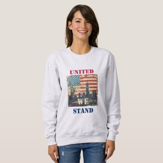 Vereinte Staaten | American Patriotic Design Sweatshirt (Vorne ganz)