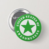 Vereinte Staaten der Wahnsinn Button (Vorne & Hinten)