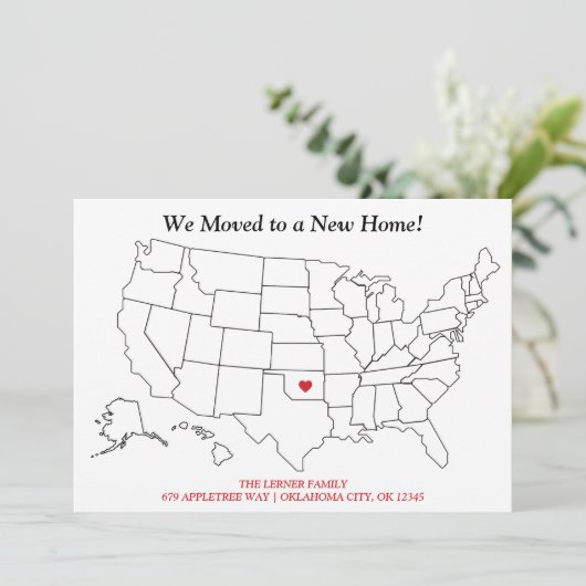 Vereinte Staaten erstellen neue Zuhause-Moving Ankündigung (Stehend Vorderseite)