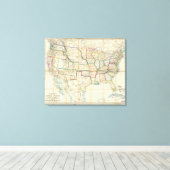 Vereinte Staaten Nordamerikas Leinwanddruck (Insitu (Holzboden))