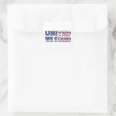 Vereinte Staaten Quadratischer Aufkleber (Tasche)