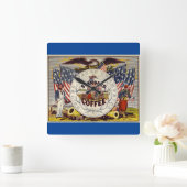 Vereinte Staaten - unser Standardkaffee Quadratische Wanduhr (Zuhause)