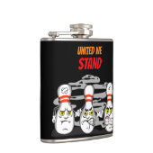 Vereinte Wir stehen, Bowling Buttone, Schwarz Flachmann (Rechts)