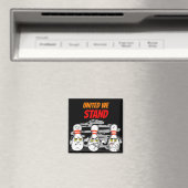 Vereinte Wir stehen, Bowling Buttone, Schwarz Magnet (In Situ (Geschirrspüler))