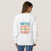 "Vereinter Geist stolz auf die Menschen." Sweatshirt (Schwarz voll)