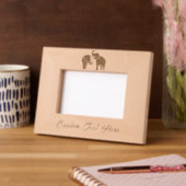 Vereinzelte Elefantenrahmen mit benutzerdefinierte Geätzte Rahmen (Links)