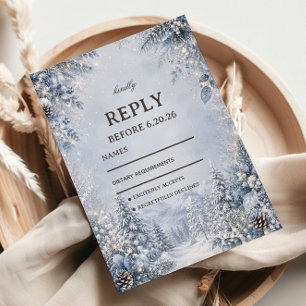 Vereistes alpines Waldgebiet RSVP Karte