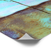 Vererbte, Abstrakte Kunstlandschaft Rote Bäume Poster (Ecke)