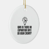 Verfalldatum auf der sauren Creme Keramik Ornament (Rechts)