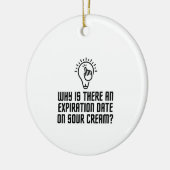 Verfalldatum auf der sauren Creme Keramik Ornament (Links)