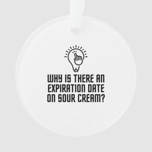 Verfalldatum auf der sauren Creme Ornament (Vorderseite)