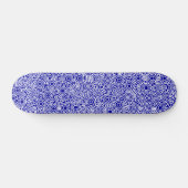 Verfallene Alien Circuit - White on Deep Blue Skateboard (Horizontal)