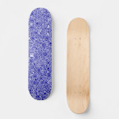 Verfallene Alien Circuit - White on Deep Blue Skateboard (Vorderseite)