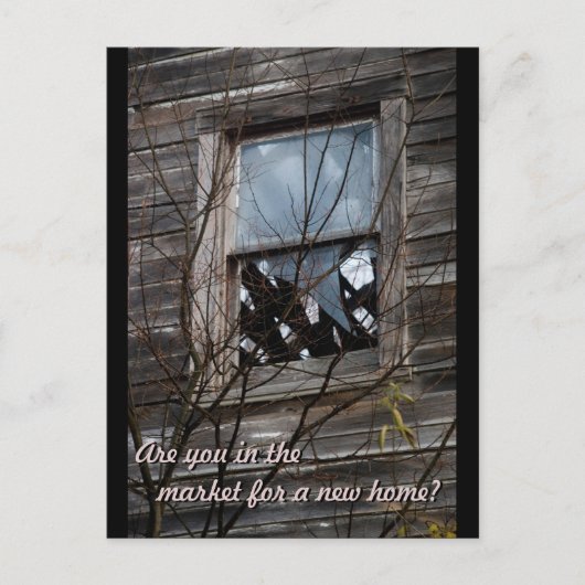 Verfallene altes Zuhauseeinzigartige Ankündigungspostkarte (Vorderseite)