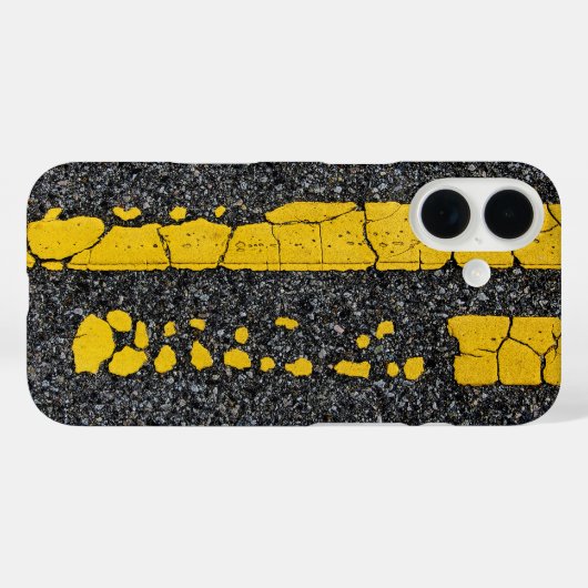 Verfallene Doppelgelbe Linie Case-Mate iPhone Hülle (Rückseite (Horizontal))