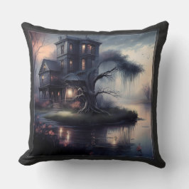 verfallene Zuhause auf der Bayou Kissen