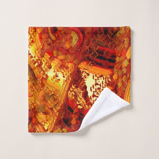 Verfärbt auf Korallenkarnivalmaske Badhandtuch Set (Waschlappen)