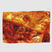 Verfärbt auf Korallenkarnivalmaske Golfhandtuch (Horizontal)