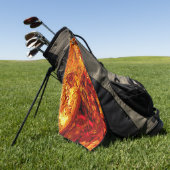 Verfärbt auf Korallenkarnivalmaske Golfhandtuch (Gras)