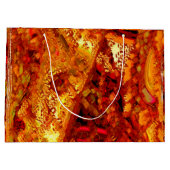 Verfärbt bis rötlich-orange Karnevalmaske Große Geschenktüte (Rückseite)