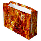 Verfärbt bis rötlich-orange Karnevalmaske Große Geschenktüte (Rückseite Schrägansicht)