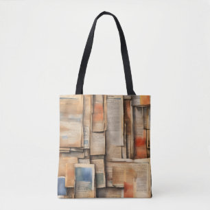Verfärbte und ausgewaschene Buchseiten Tasche