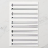 Verfassendes Musik gezeichnetes Briefpapier (Vorderseite)