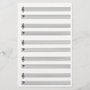 Verfassendes Musik gezeichnetes Briefpapier