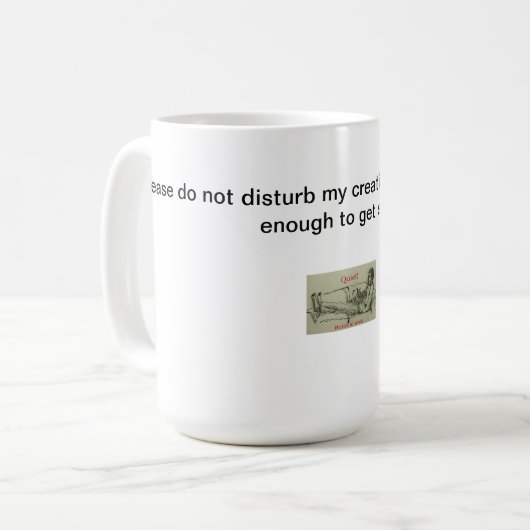 Verfasser an der Arbeits-Tasse Kaffeetasse (Vorderseite Links)