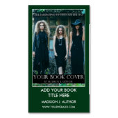 Verfasser-Autorn-Buch-Werbeaktion-Grün oder Magnetische Visitenkarte (Vorderseite Vertikal)