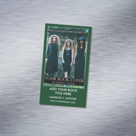 Verfasser-Autorn-Buch-Werbeaktion-Grün oder Magnetische Visitenkarte (Beispiel)