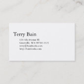 Verfasser-Autorn-einfaches Wort Visitenkarte (Rückseite)