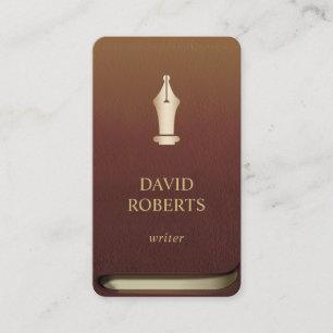 Verfasser-Autorn-Goldstift-Logo-berufliches Buch Visitenkarte