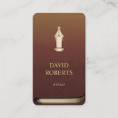 Verfasser-Autorn-Goldstift-Logo-berufliches Buch Visitenkarte (Vorderseite)