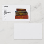 Verfasser-Autorn-Romanautor-Buch-Visitenkarte Visitenkarte (Vorne/Hinten)