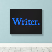 Verfasser: Blauer Text Leinwanddruck (Insitu (Holzboden))