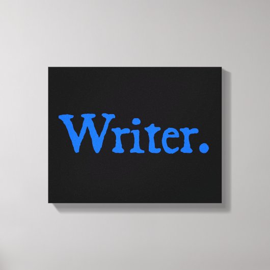 Verfasser: Blauer Text Leinwanddruck (Vorderseite)