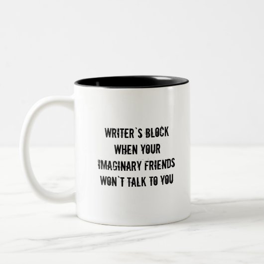 Verfasser-Block-Kaffeetasse Zweifarbige Tasse (Links)