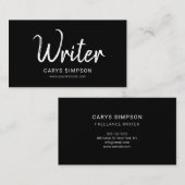 Verfasser-Bürsten-handgeschriebener Visitenkarte (Vorne/Hinten)