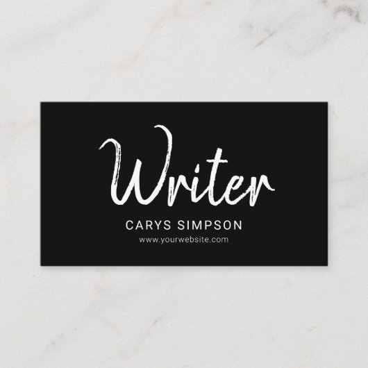 Verfasser-Bürsten-handgeschriebener Visitenkarte (Vorderseite)