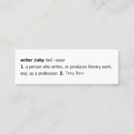 Verfasser definiert [als Sie] Mini Visitenkarte