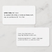 Verfasser definiert [als Sie] Visitenkarte (Vorne/Hinten)