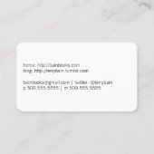 Verfasser definiert [als Sie] Visitenkarte (Rückseite)