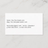 Verfasser definiert [als Sie] Visitenkarte (Rückseite)